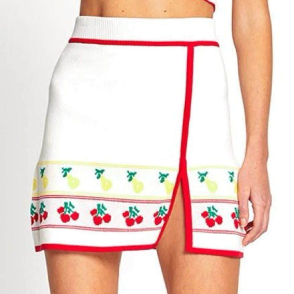 Alice McCall RARE lemon lime knit mini skirt S